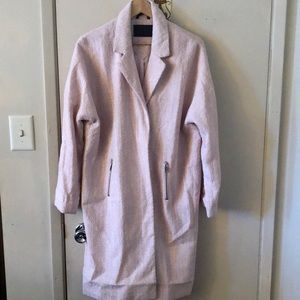 Pink tweed trench